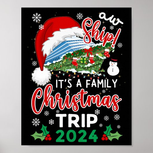 AW Ship Het is een kerstcruise 2024 Familie M Poster (Voorkant)