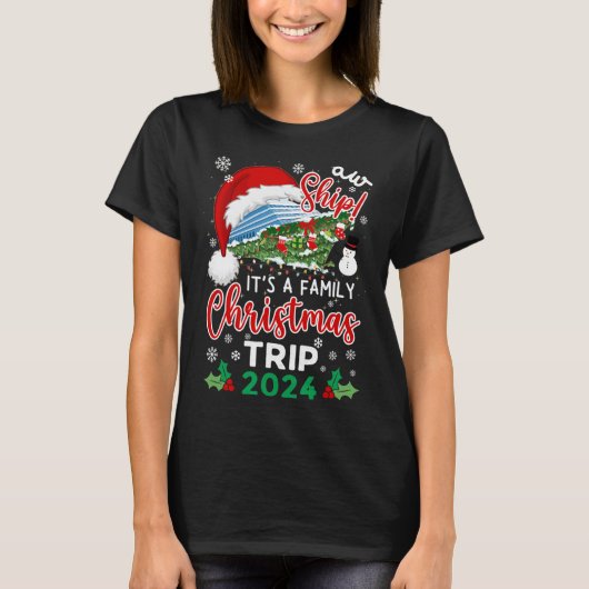 AW Ship Het is een kerstcruise 2024 Familie M T-shirt (Voorkant)