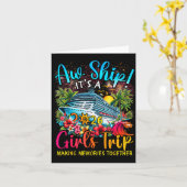 Aw Ship It's A Girls Trip 2026 Girl Cruise Vacatio Kaart (Gele Bloem)