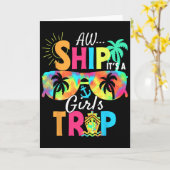 Aw Ship! It's A Girls Trip Cruise 2025 Vacation Ma Kaart (Gele Bloem)
