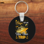 Aw Ship Its A New Year Trip Cruise Happy New Year Sleutelhanger (Voorkant)