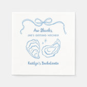 Aw Shuck Oyster Coastal Bachelorette Feestje Servet (Voorkant)