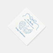 Aw Shuck Oyster Coastal Bachelorette Feestje Servet (Hoek)