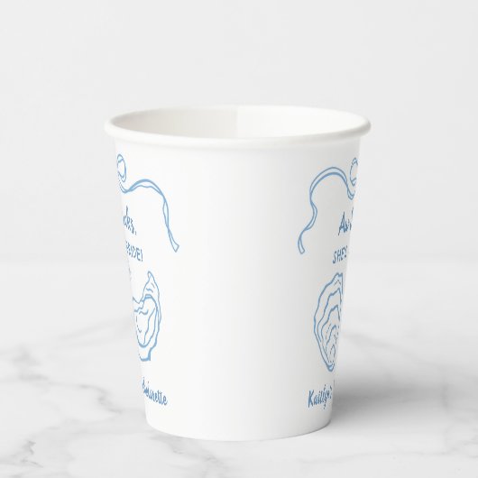 Aw Shuck Oyster Coastal Bachelorette Party Papieren Bekers (Links)