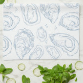 AW Shucks Oyster Keuken Handdoek (Gevouwen)