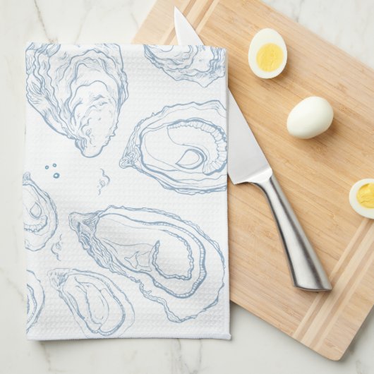 AW Shucks Oyster Keuken Handdoek (Quarter Fold)