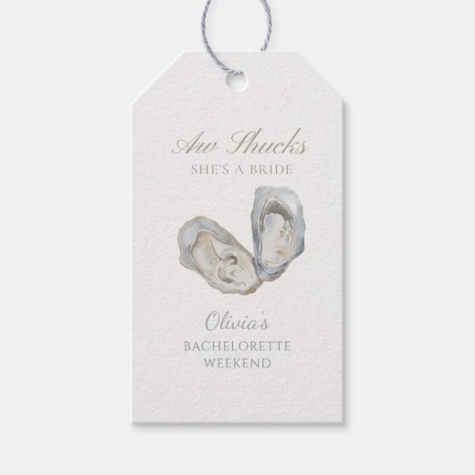 Aw shucks ze is een bruid bachelorette cadeaulabel (Voorkant)