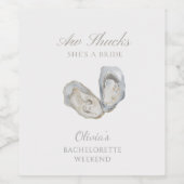 Aw shucks ze is een bruid bachelorette wijn etiket (Enkel label)
