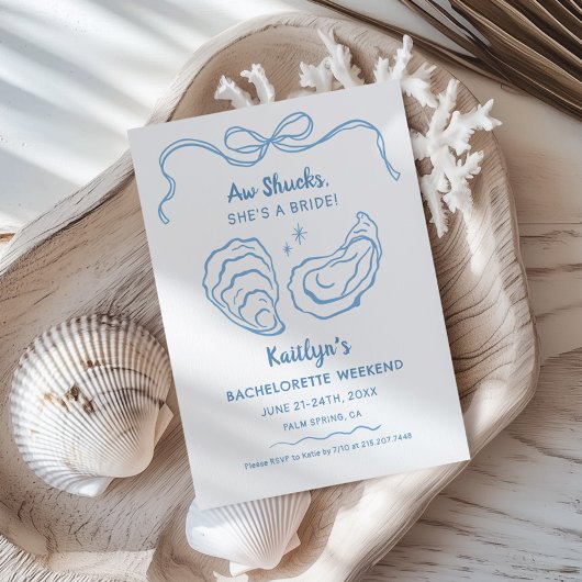 Aw Shucks Ze is een bruid vrijgezellenweekend Kaart