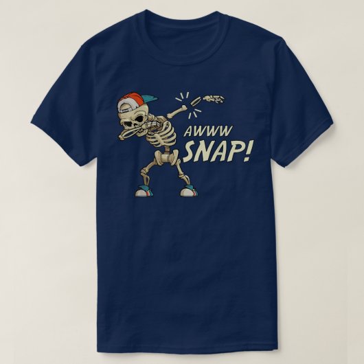 Aw Snap Broken Arm Dab Skeleton Injury Wrist Bones T-shirt (Design voorkant)