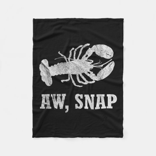 Aw Snap Funny Lobster Pun Novelty Graphic Fleece Deken (Voorkant)