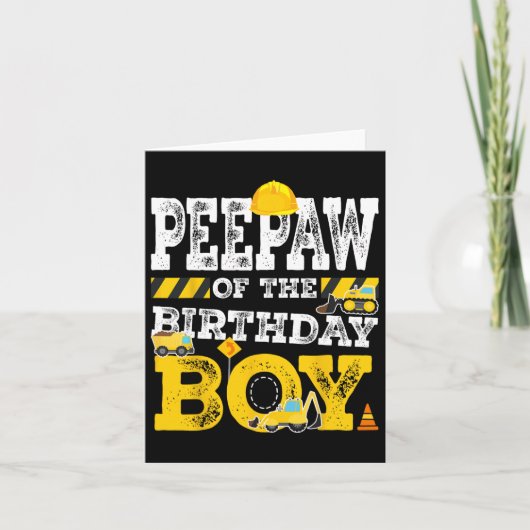 Aw van de verjaardagsjongen die overeenkomt met de kaart (Voorkant)