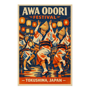 Awa Odori Festival in Tokushima, Japan reis Perfect Poster