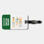 Awages voor avontuur bagagelabel (Achterkant horizontaal)