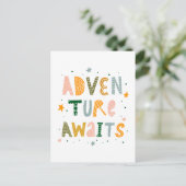 Awages voor avontuur briefkaart (Staand voorkant)