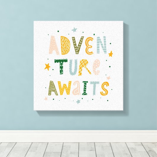 Awages voor avontuur canvas afdruk (Insitu (Houten vloer))