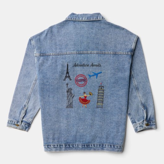 Awages voor avontuur denim jacket (Achterkant)
