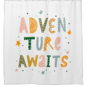 Awages voor avontuur douchegordijn (Voorkant)