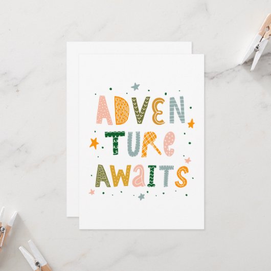 Awages voor avontuur kaart (Voorkant / Achterkant in situ)