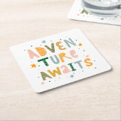 Awages voor avontuur kartonnen onderzetters (Schuin)