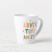 Awages voor avontuur latte mok (Rechterhoek)