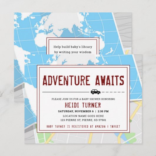 Awages voor avontuur | Moderne kaart (Voorkant / Achterkant)