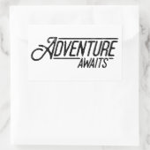 Awages voor avontuur rechthoekige sticker (Tas)