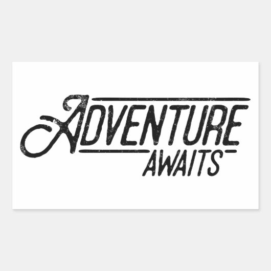 Awages voor avontuur rechthoekige sticker (Voorkant)