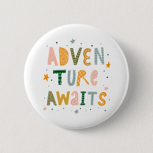 Awages voor avontuur ronde button 5,7 cm (Voorkant)