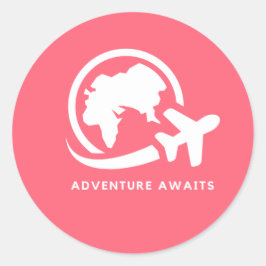 Awages voor avontuur ronde sticker