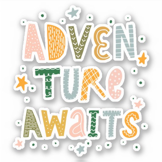 Awages voor avontuur sticker (Voorkant)