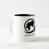 Awages voor avontuur tweekleurige koffiemok (Voorkant links)