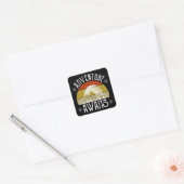 Awages voor avontuur vierkante sticker (Envelop)
