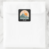 Awages voor avontuur vierkante sticker (Tas)