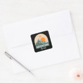 Awages voor avontuur vierkante sticker (Envelop)