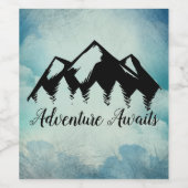 Awages voor avontuur wijn etiket (Enkel label)