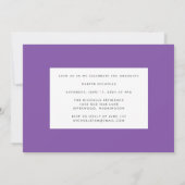 Await (Paarse) Afstuderen Invitation Kaart (Achterkant)