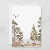 Awaits Woodland Animals Baby shower Kaart (Achterkant)