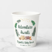 Awaits Woodland Animals Baby shower Papieren Bekers (Voorkant)