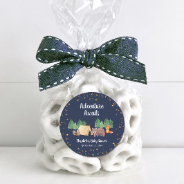 Awaits Woodland Animals Baby shower Ronde Sticker