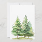 Awaits Woodland Baby shower Kaart (Achterkant)