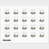 Awaits Woodland Baby shower Ronde Sticker (Vel)
