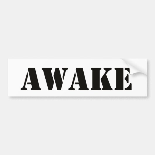 Awake bumper bumpersticker (Voorkant)