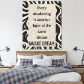 Awake Dream Quote Art Stretched Canvas Print (Insitu (Slaapkamer))