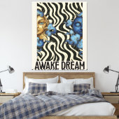 Awake Dream  (Sun&Moon) Stretched Canvas Print (Insitu (Slaapkamer))