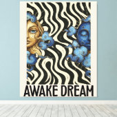 Awake Dream  (Sun&Moon) Stretched Canvas Print (Insitu (Houten vloer))