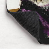 Awake Kitten in een Bourgogne Muismat (Hoek)