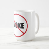 Awake, niet Woke. Koffiemok (Voorkant rechts)