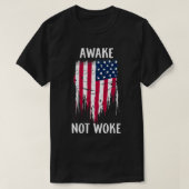 Awake not Woke Anti Censorship Cancel Culture T-shirt (Design voorkant)