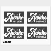 Awake Not Woke | Conservatief Rechthoekige Sticker (Vel)